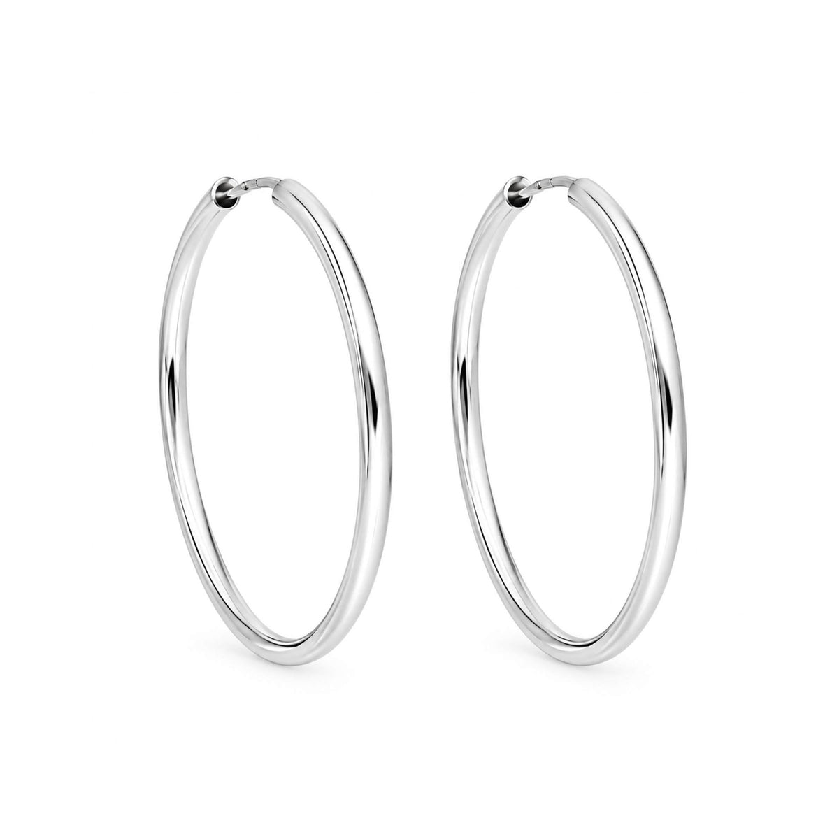Argolas em Ouro Branco 19kl (3.38cm) - Loja do Ouro