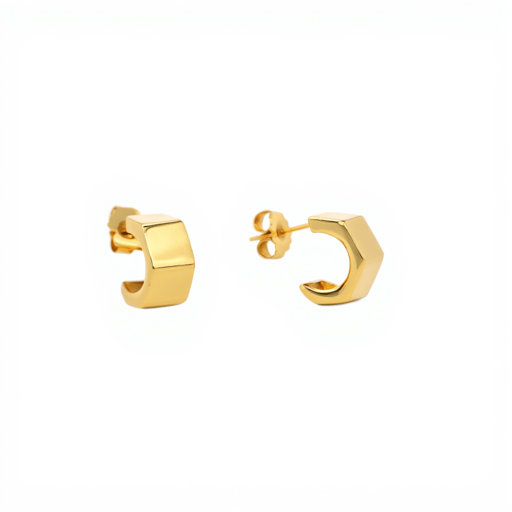 Argolas Facetadas em Ouro - Loja do Ouro