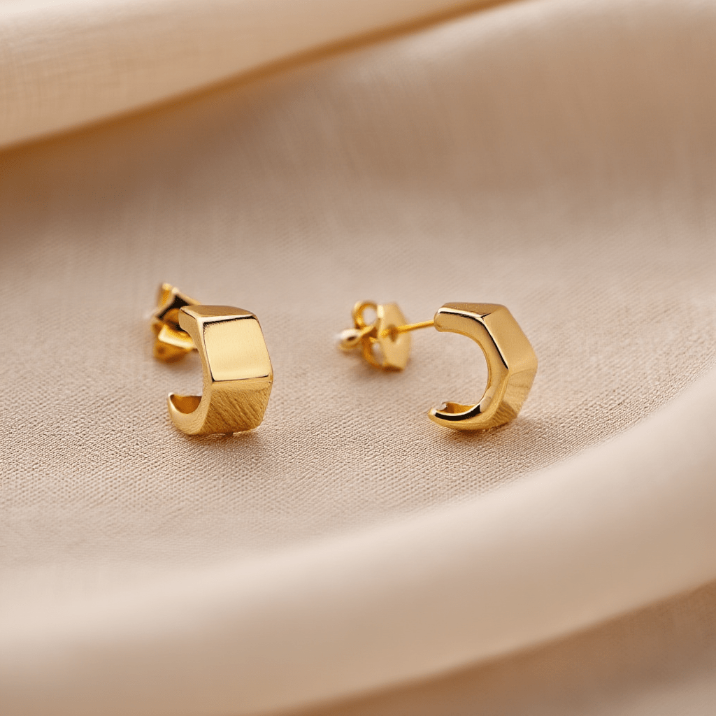 Argolas Facetadas em Ouro - Loja do Ouro