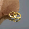 Argolas Facetadas em Prata Dourada (1.1cm) - Loja do Ouro
