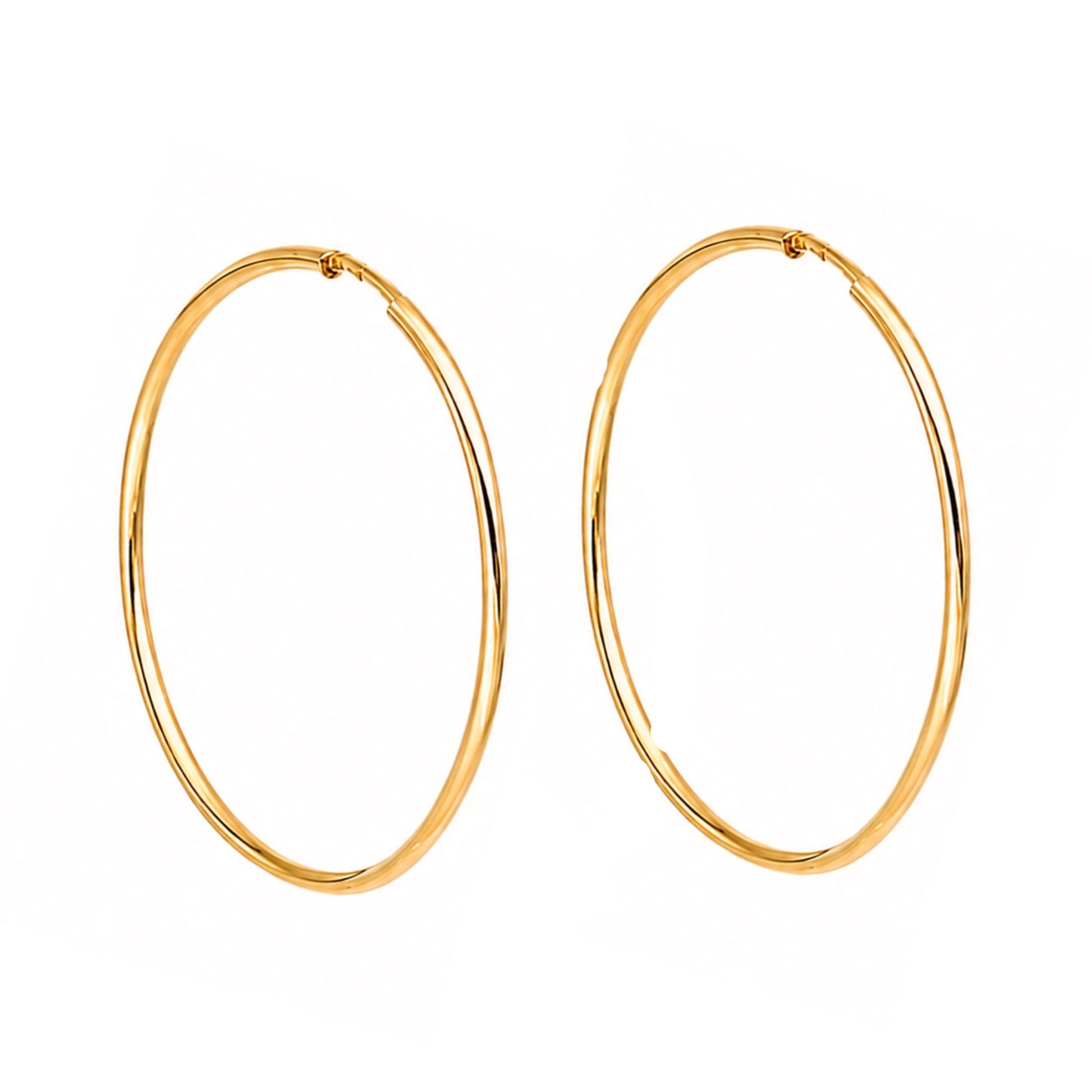 Argolas Finas em Ouro 19kl (3.5cm) - Loja do Ouro