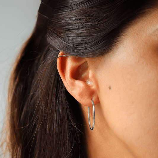 Argolas Médias em Prata (2.2cm) - Loja do Ouro