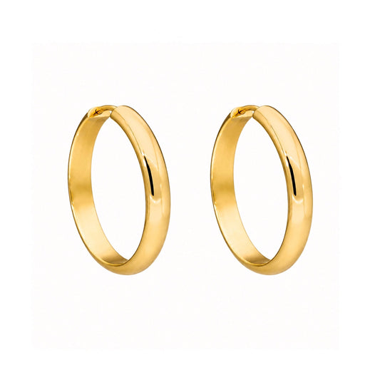 Argolas Meia Cana em Ouro 19kl (2.6cm) - Loja do Ouro