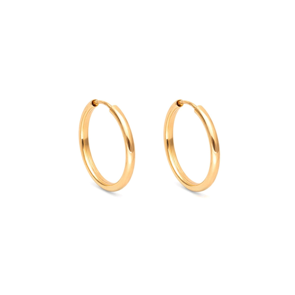 Argolas Pequenas em Ouro 19kl (1.4cm) - Loja do Ouro