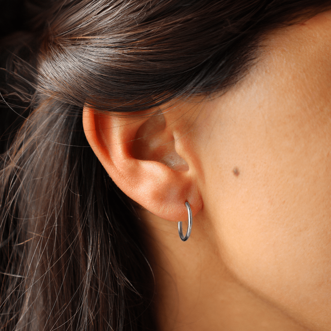 Argolas Pequenas em Prata (1.2cm) - Loja do Ouro