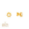 Brincos Flor em Ouro 19kl com Pérola