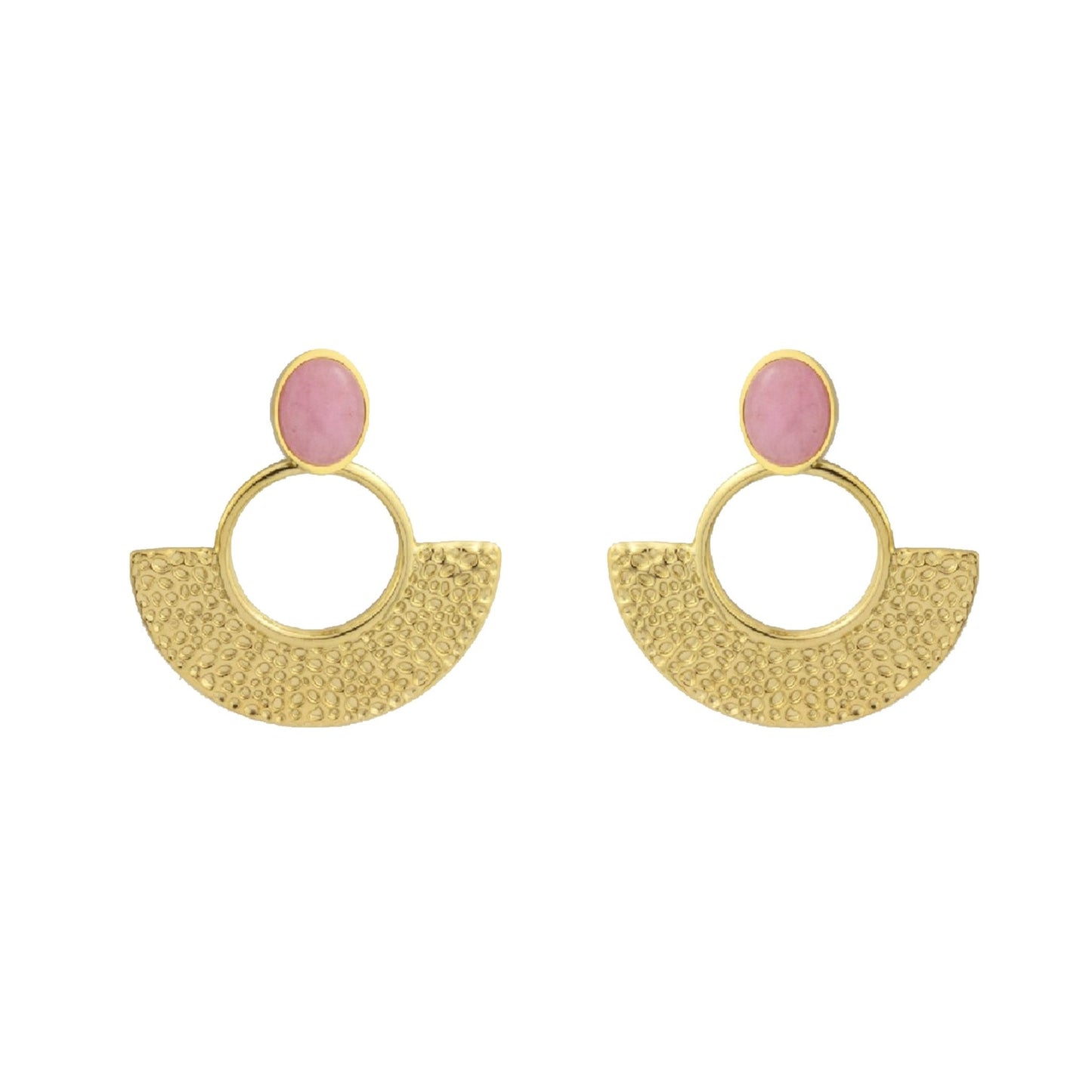 Brincos Afrodite em Aço Dourado - Loja do Ouro