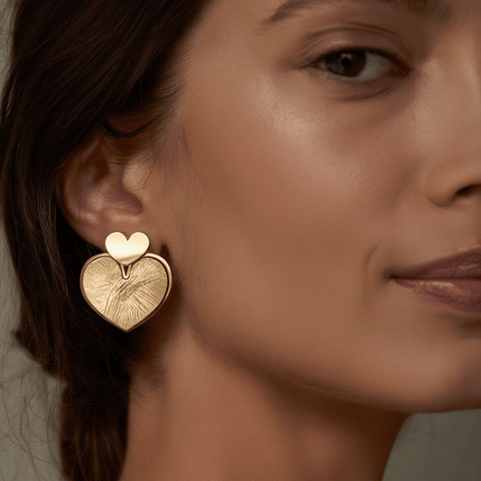 Brincos Alma Lusitana I em Prata Dourada (3.4cm) - Loja do Ouro