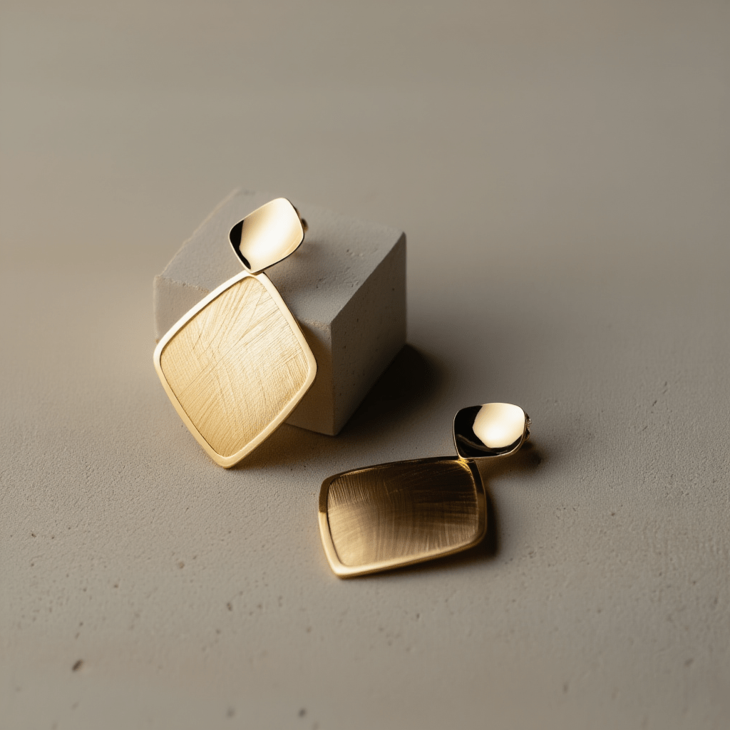 Pendientes Alma Lusitana II en plata dorada (4