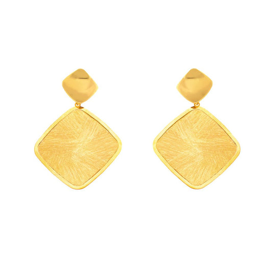 Brincos Alma Lusitana II em Prata Dourada (4.5cm) - Loja do Ouro