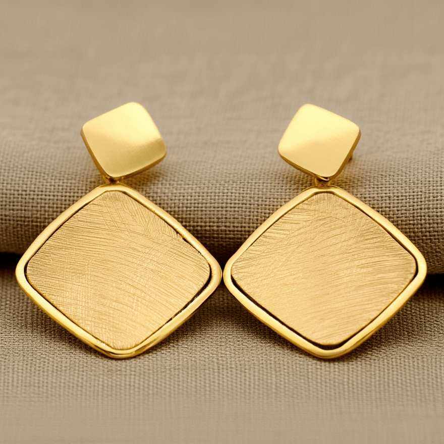 Brincos Alma Lusitana II em Prata Dourada (4.5cm) - Loja do Ouro