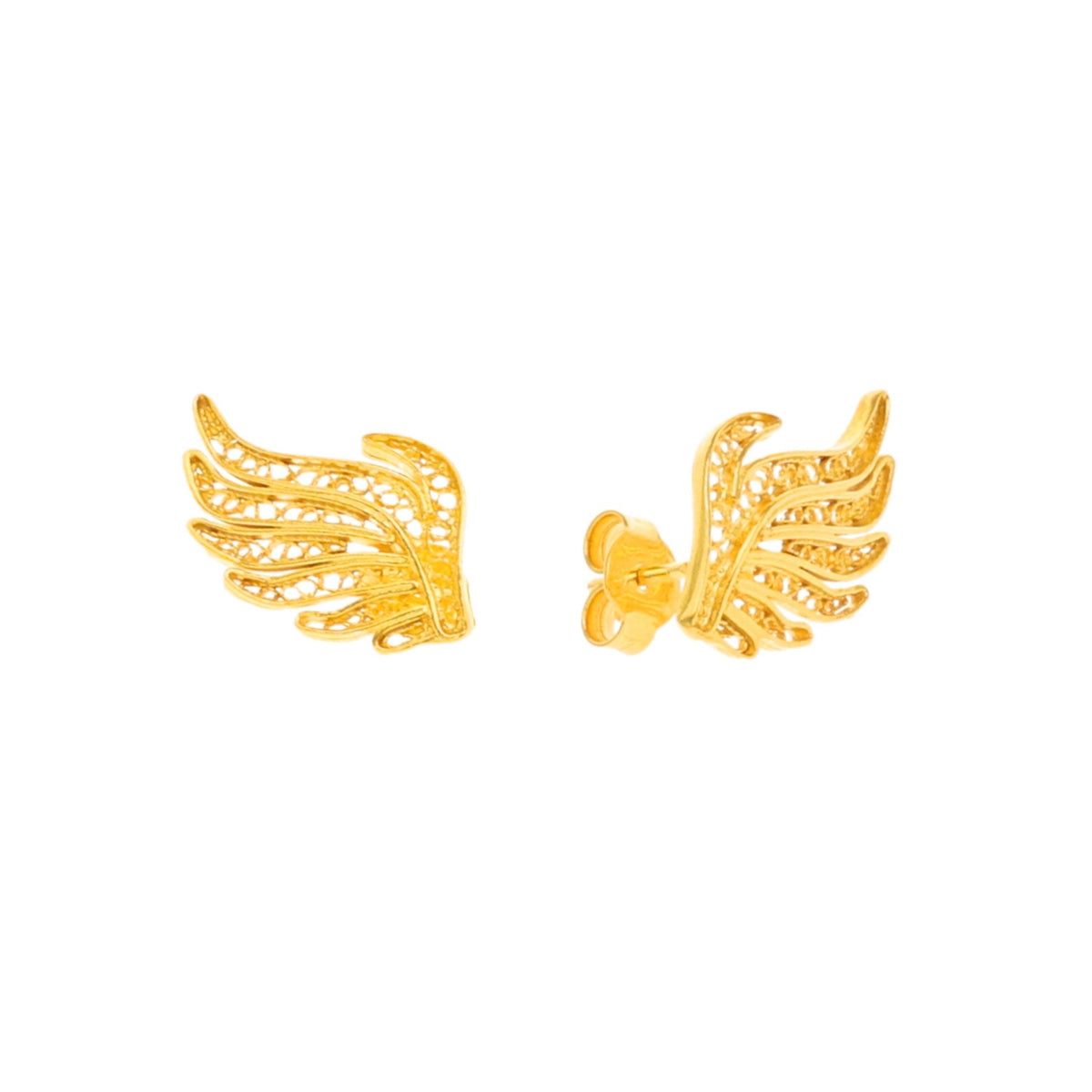 Pendientes Love with Faith en plata dorada (1