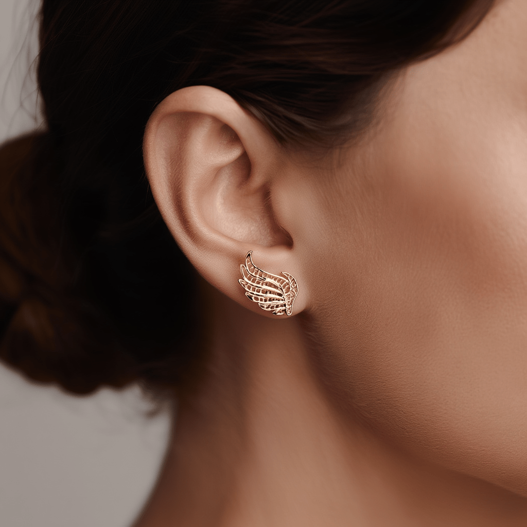 Pendientes Love with Faith en plata dorada (1