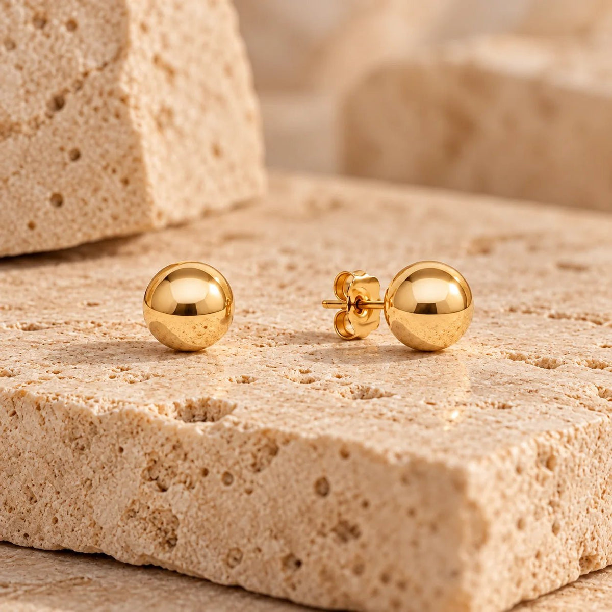 Brincos Bola em Ouro 19kl (0.83cm) - Loja do Ouro