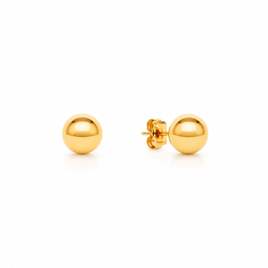 Brincos Bola em Ouro 19kl (0.83cm) - Loja do Ouro