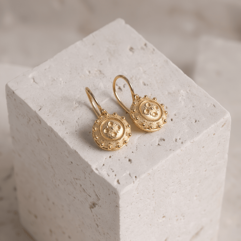 Brincos Caramujo em Ouro 19kl (1cm) - Loja do Ouro