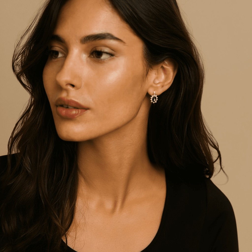 Brincos Chuveiro em Ouro 19kl com Topazios e Zirconias - Loja do Ouro