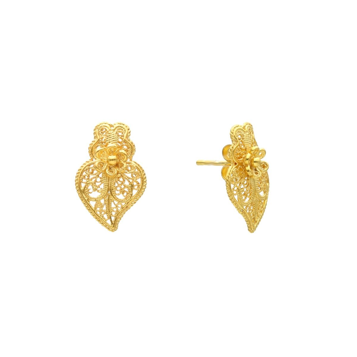 Pendientes Heart of Viana en plata chapada en oro - Gold Store Premium