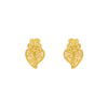 Brincos Coração de Viana em Prata Dourada (1.7cm) - Loja do Ouro