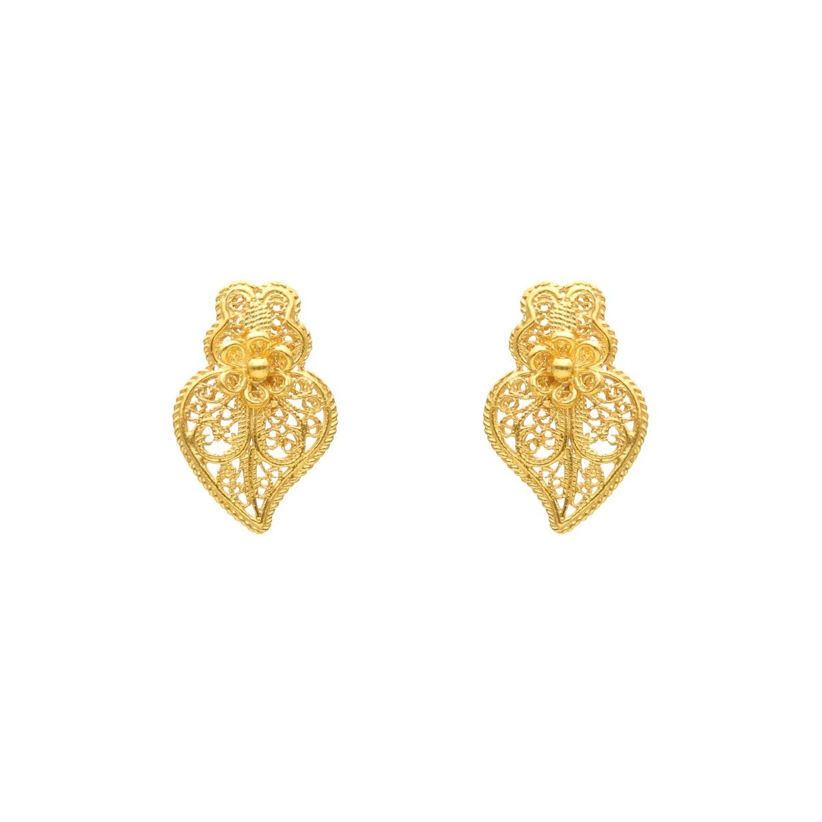 Pendientes Heart of Viana en plata chapada en oro - Gold Store Premium
