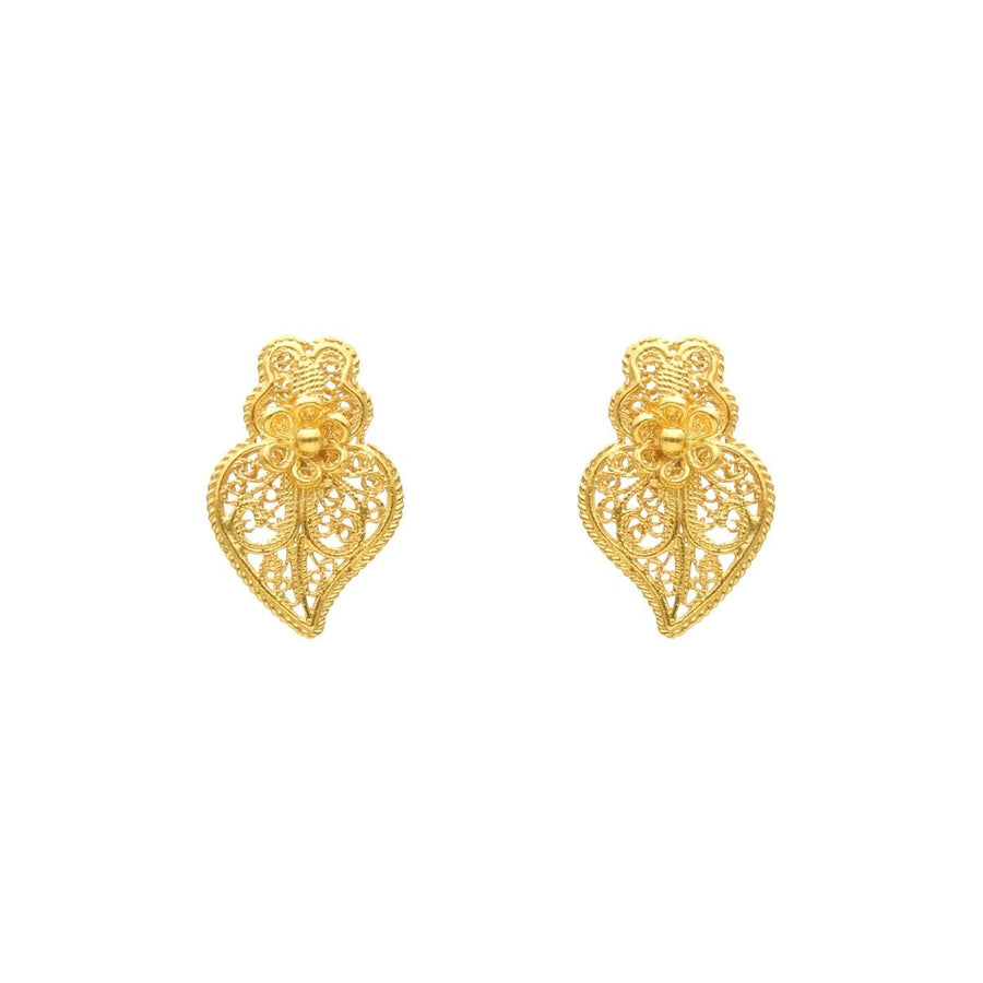 Pendientes Heart of Viana en plata chapada en oro - Gold Store Premium