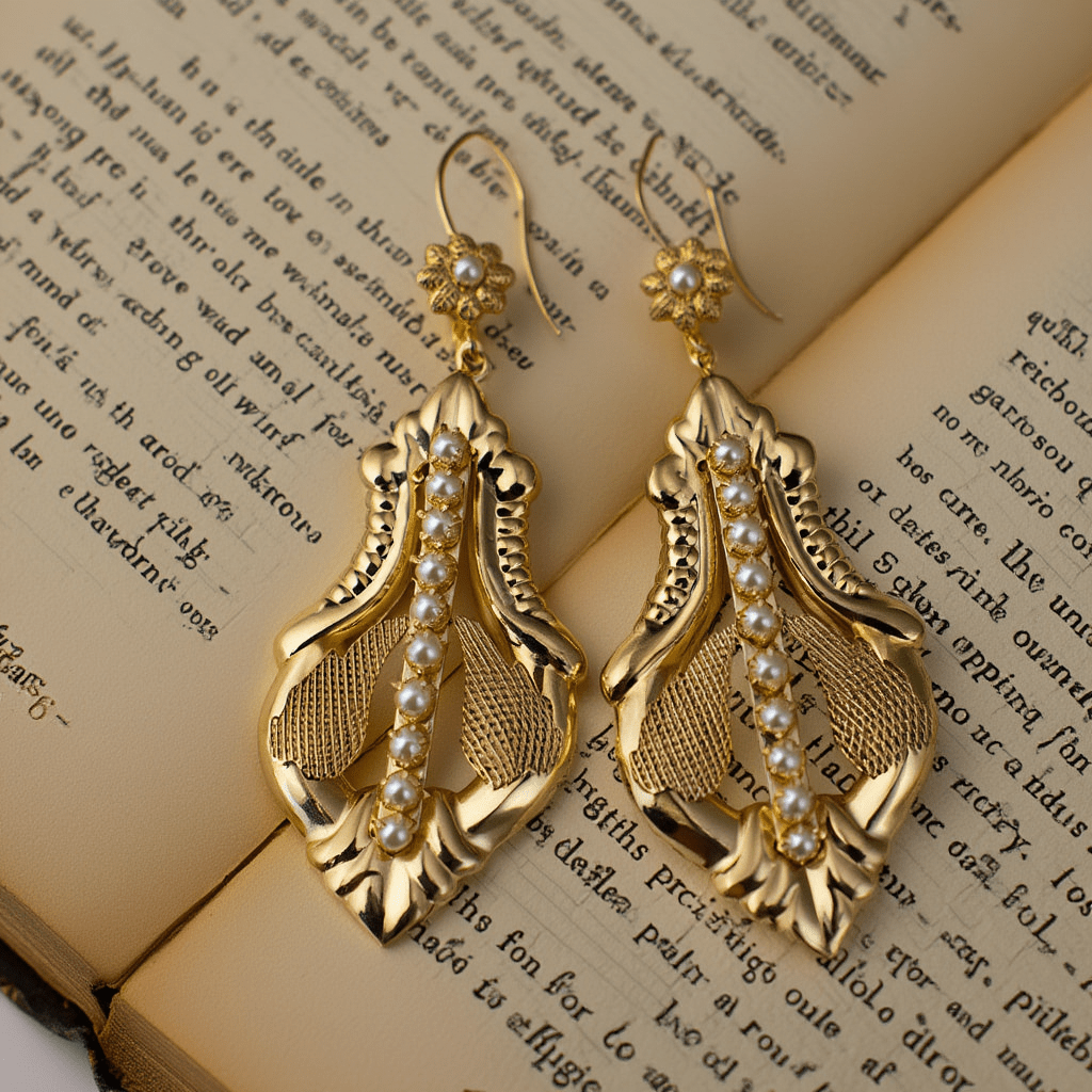 Brincos Destino em Prata Dourada (7.3cm) - Loja do Ouro