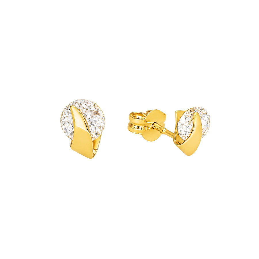 Brincos em Ouro 19kl com Zircónias (0.5cm) - Loja do Ouro