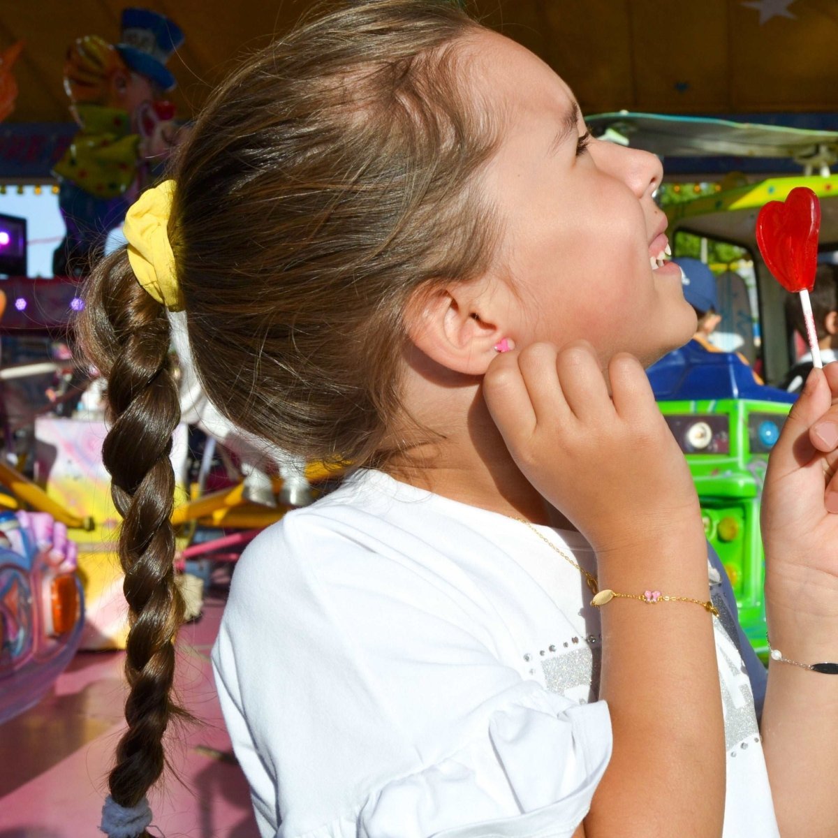 Brincos em Prata com Borboletas em Esmalte Rosa - Loja do Ouro