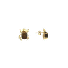 Brincos Escaravelho Prata Dourada - Loja do Ouro