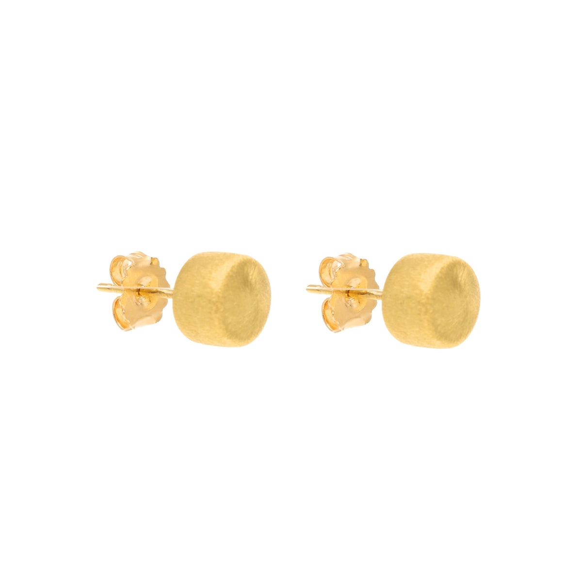 Pendientes cepillados en oro de 19 kl (0