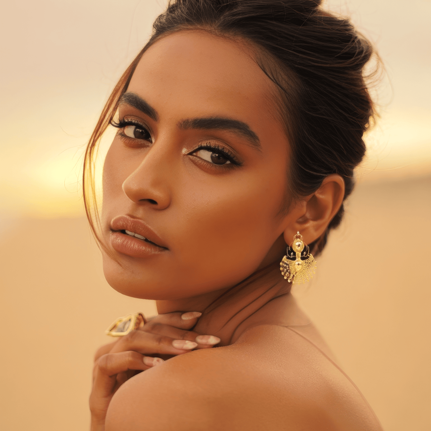 Brincos Flamma em Prata Dourada - Loja do Ouro