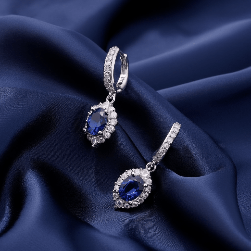 Pendientes Lady Di en plata - Gold Store Premium