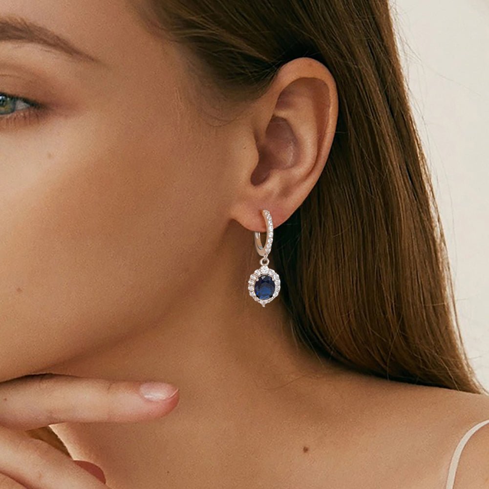 Pendientes Lady Di en plata - Gold Store Premium