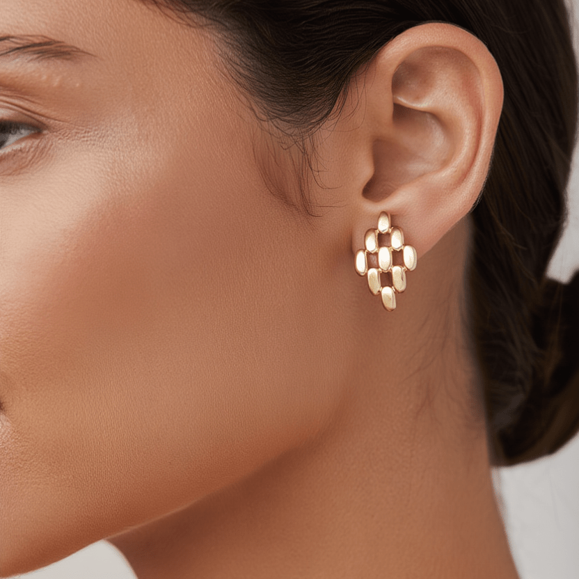 Brincos Marilyn em Ouro 19kl (2.5cm) - Loja do Ouro