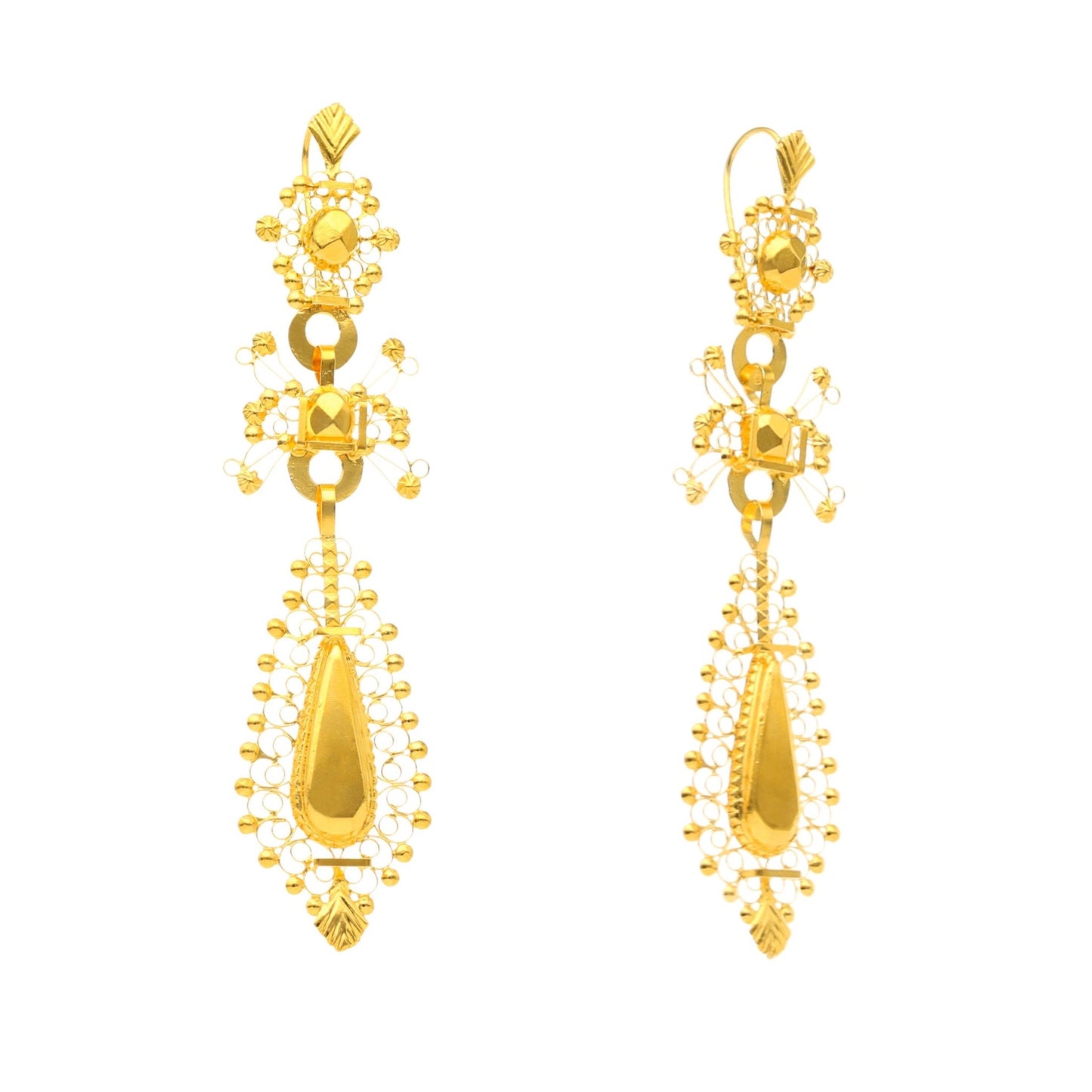 Brincos Marquesa em Ouro 19kl - Loja do Ouro