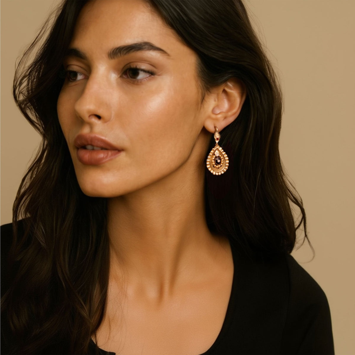 Pendientes Marquesa en oro 19kl - Gold Store Premium
