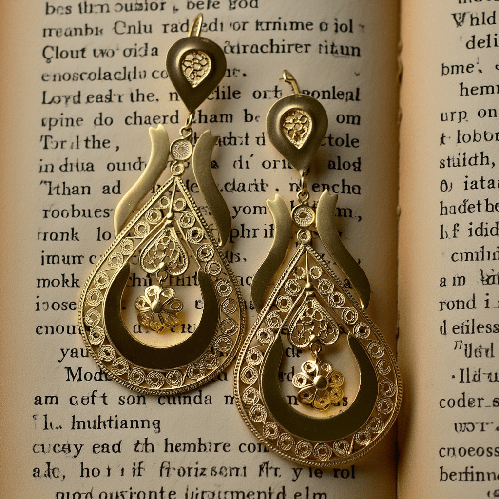 Brincos Melodia em Prata Dourada (6.2cm) - Loja do Ouro