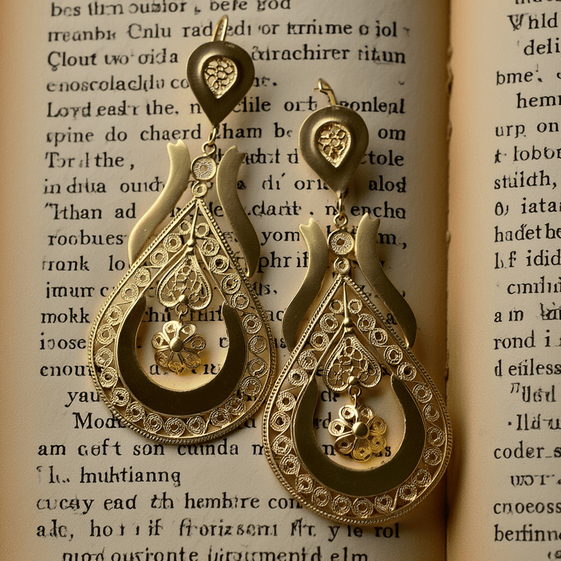 Brincos Melodia em Prata Dourada (6.2cm) - Loja do Ouro