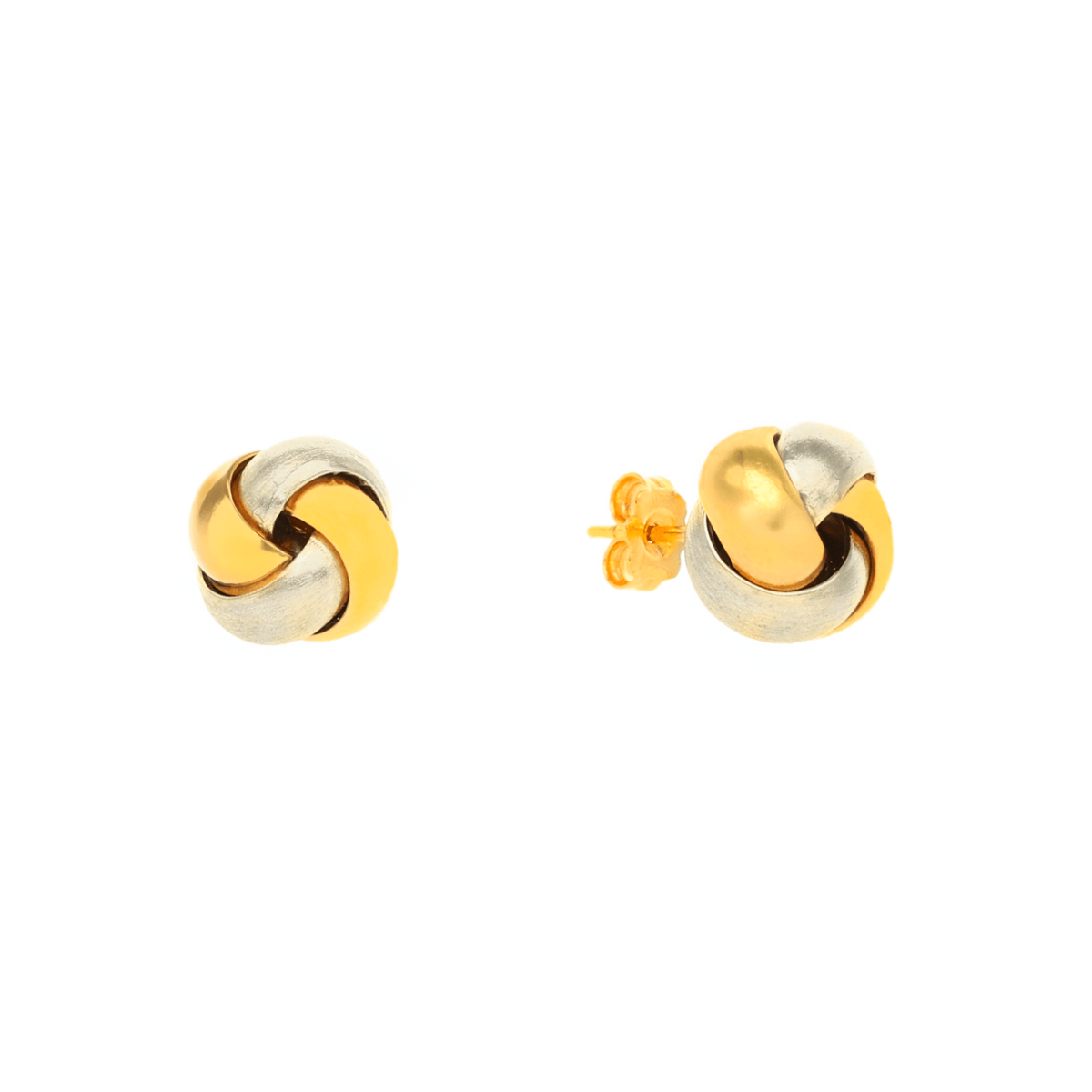 Pendientes Bicolor Nudo en oro 19kl (1
