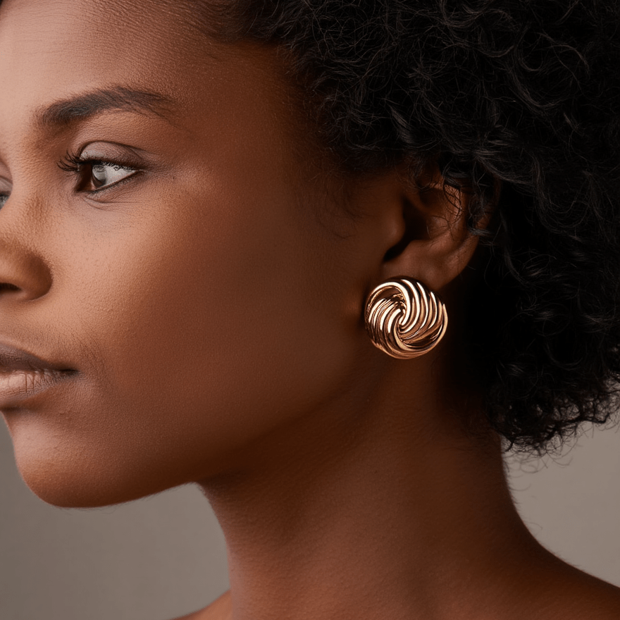 Brincos Novelo Grande em Ouro 19kl (1.5cm) - Loja do Ouro