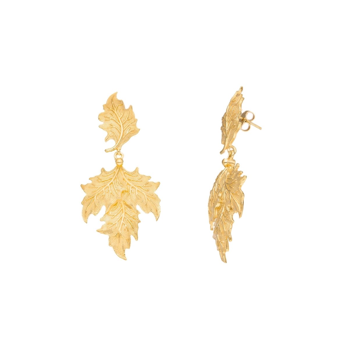 Brincos Parra em Prata Dourada - Loja do Ouro