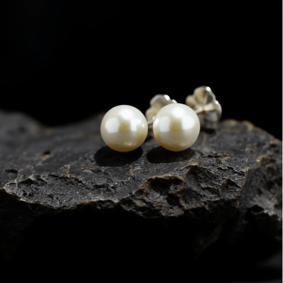 Brincos Pérola em Prata - Loja do Ouro