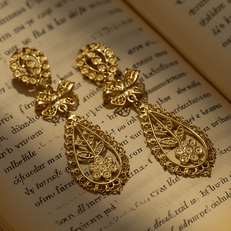 Brincos Portuguesa em Prata Dourada (5.8cm) - Loja do Ouro