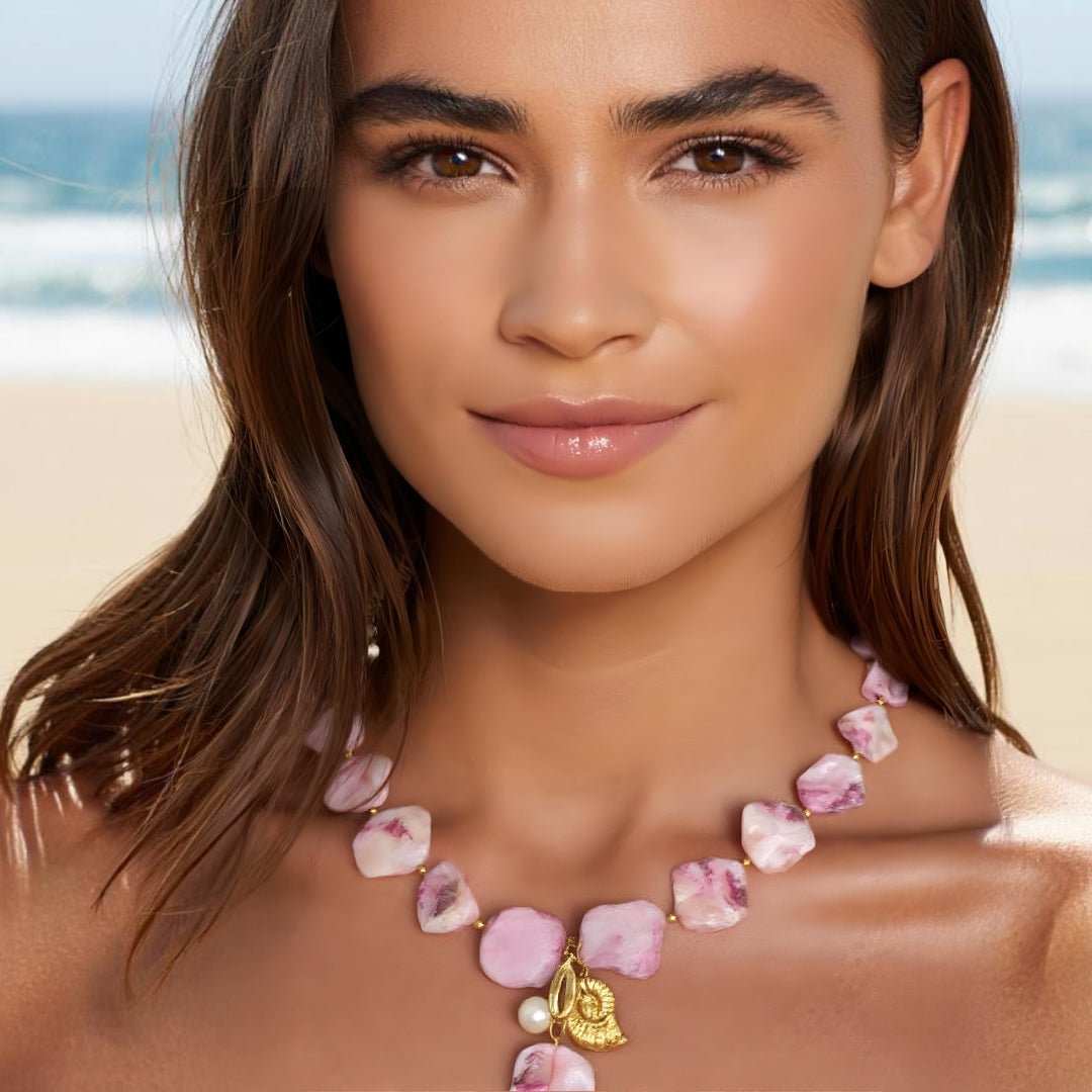 Colar Bela Rosa em Aço - Loja do Ouro