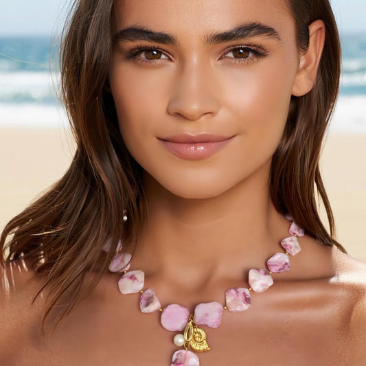 Colar Bela Rosa em Aço - Loja do Ouro