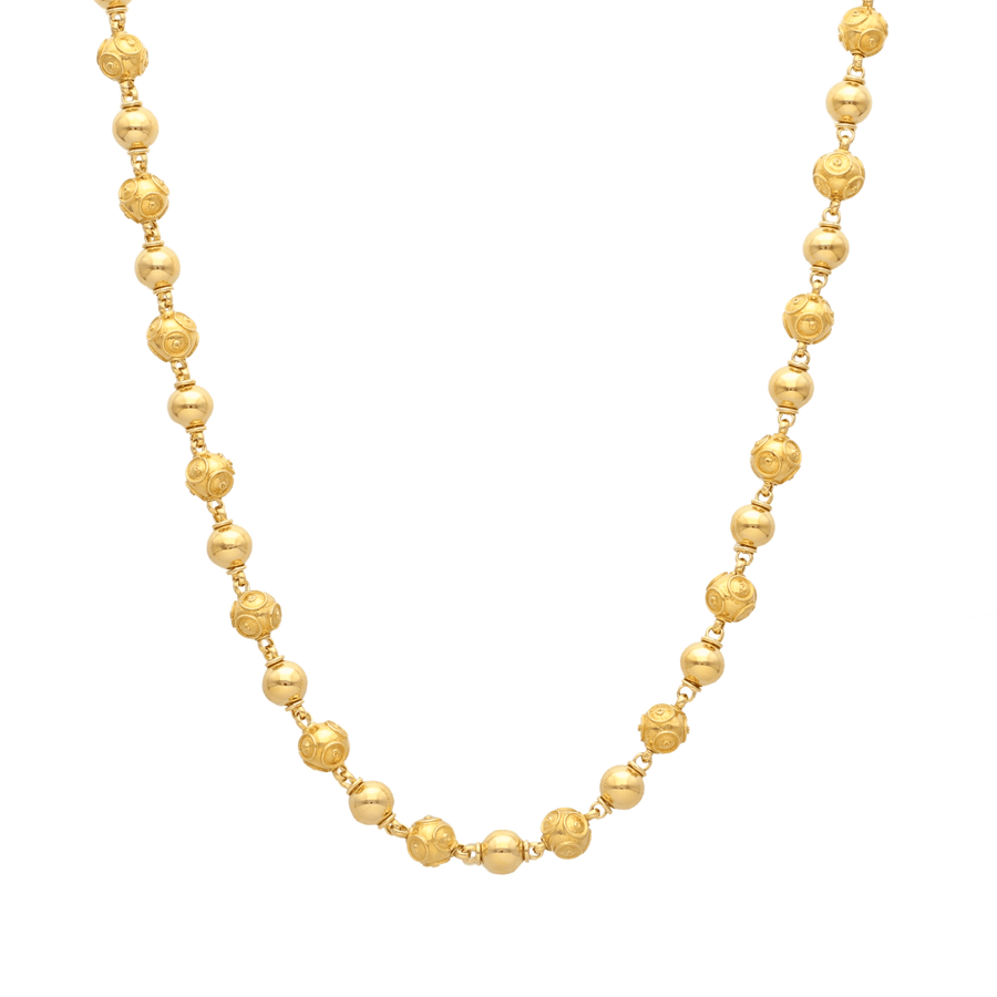 Collar Viana Cuentas y bolas lisas en oro 19kl (41cm) - Gold Store Premium