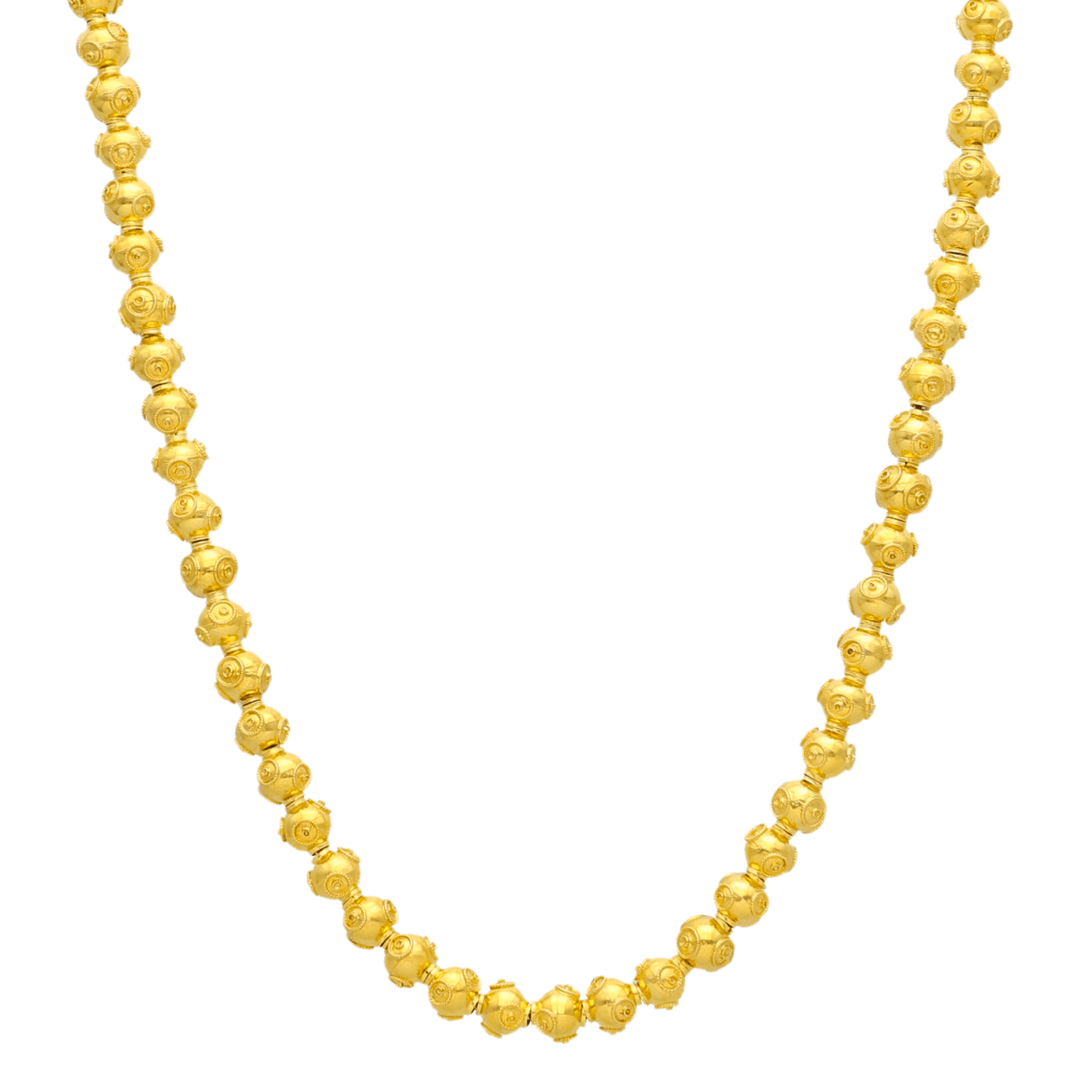 Colar Contas de Viana em Ouro 19kl (45cm) - Loja do Ouro