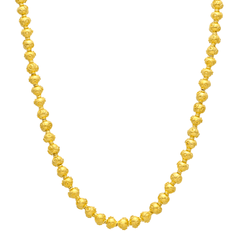 Colar Contas de Viana em Ouro 19kl (45cm) - Loja do Ouro
