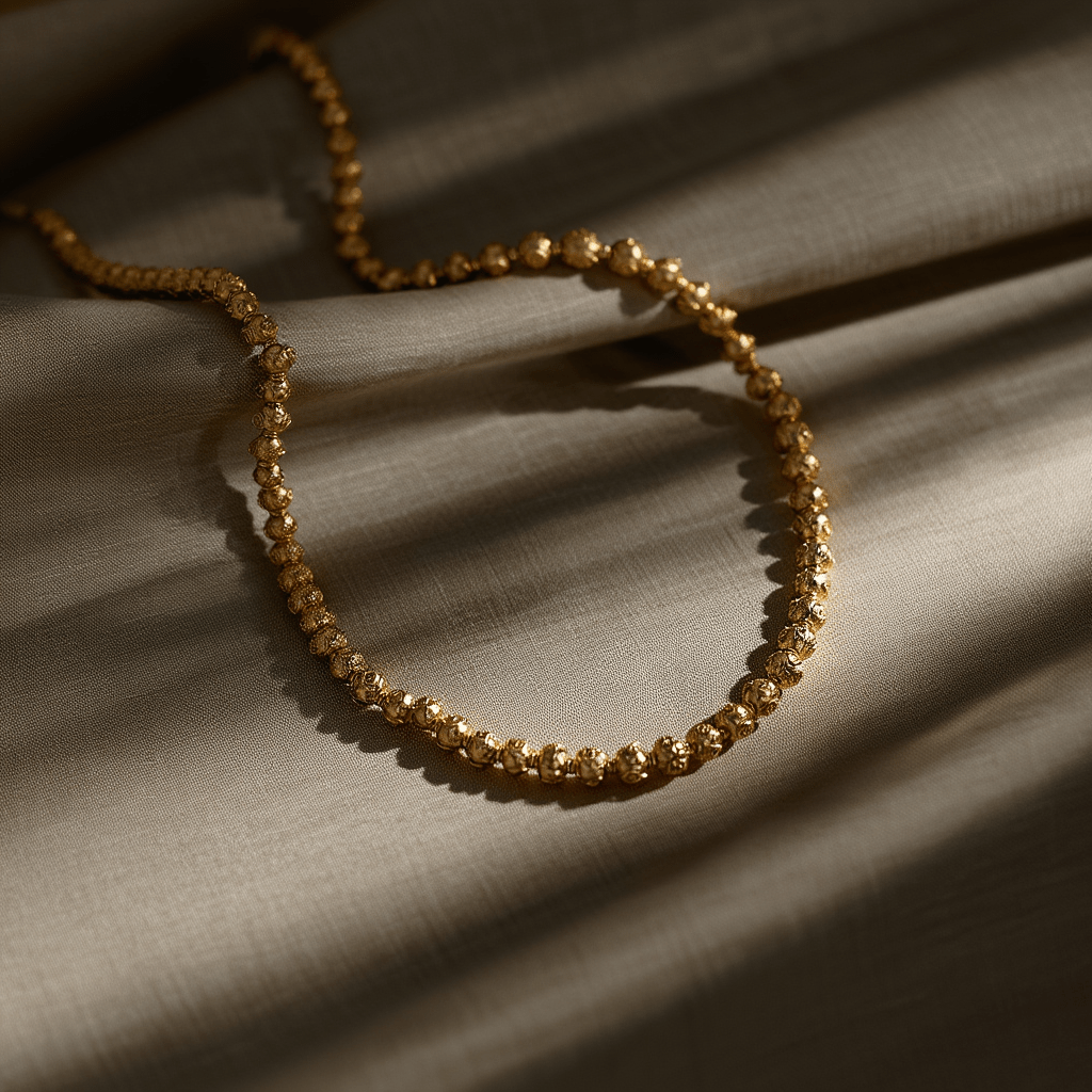 Colar Contas de Viana em Ouro 19kl (45cm) - Loja do Ouro