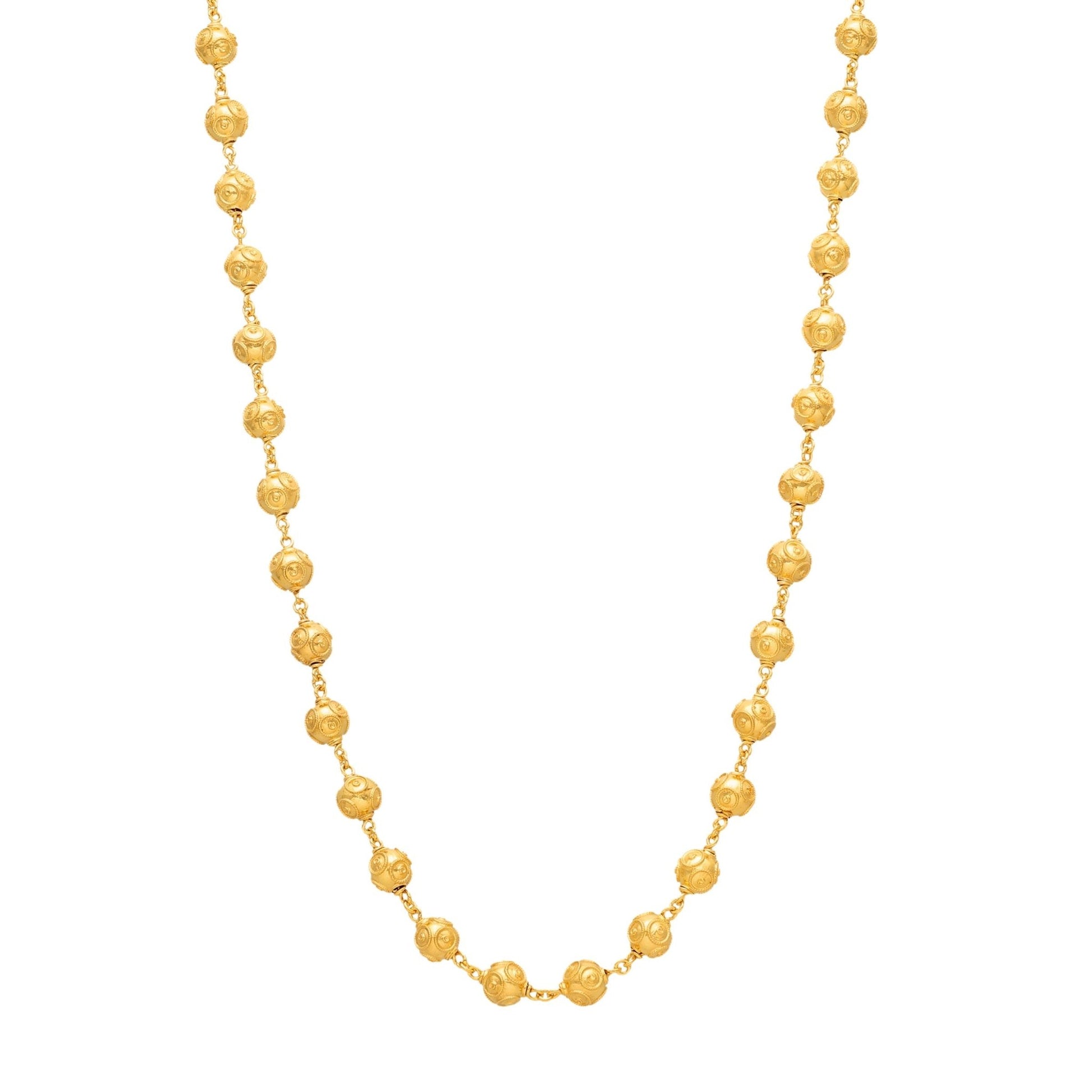 Colar Contas de Viana em Ouro (43cm) - Loja do Ouro